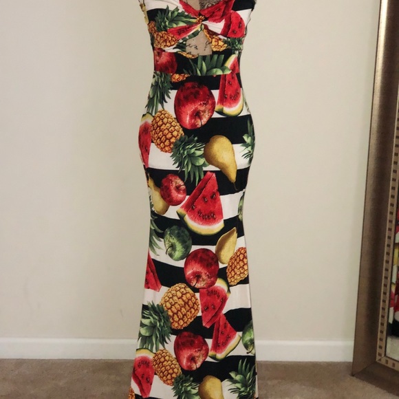 Fruit print maxi dress - Picture 2 of 7